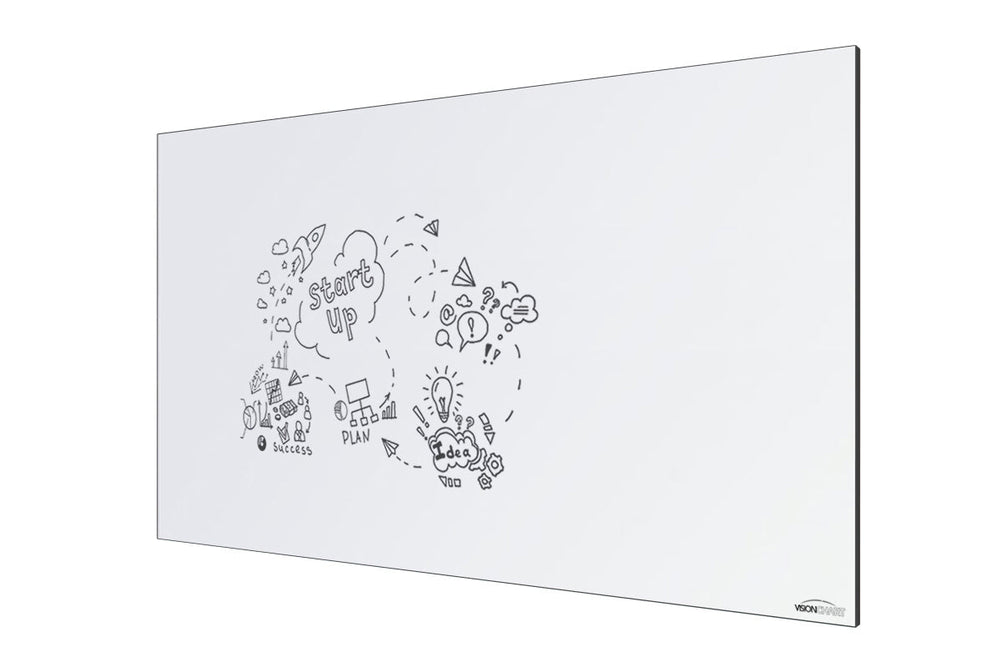 Vision Slim Magnetic Whiteboard [1800L x 1200W]-black  