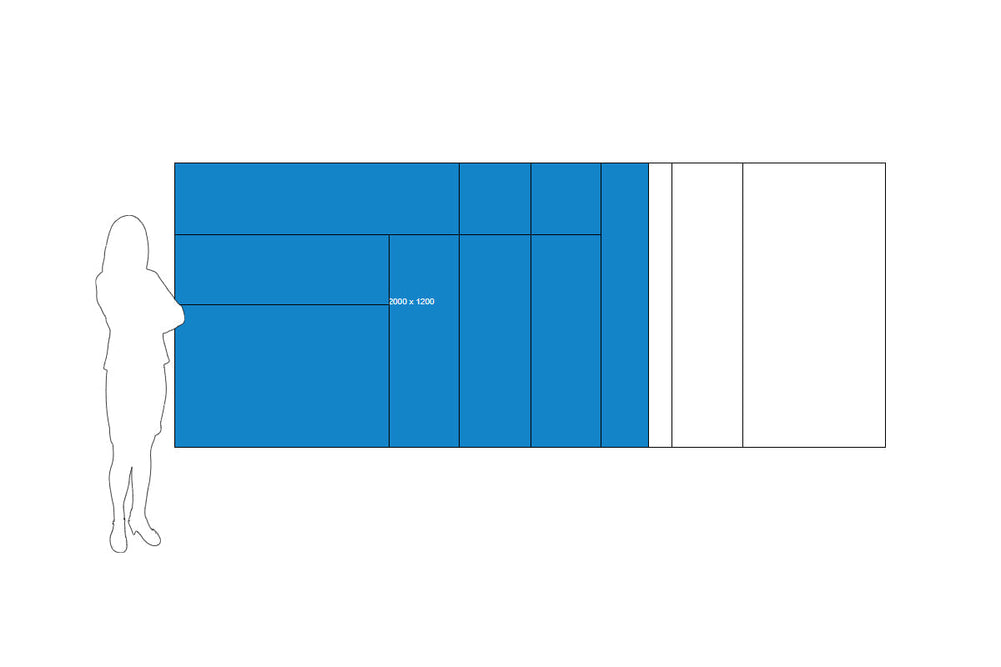 Vision Slim Magnetic Whiteboard [2000L x 1200W]-black  