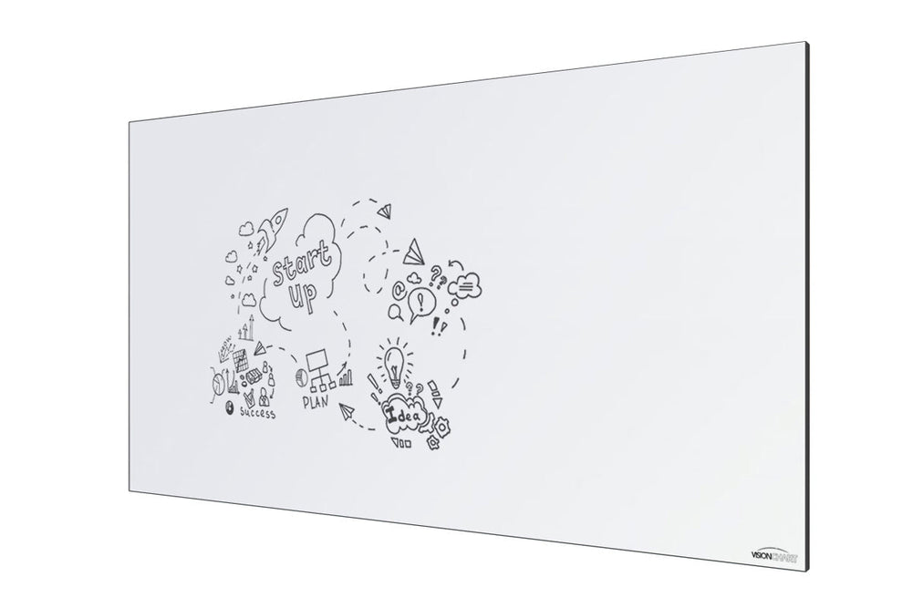 Vision Slim Magnetic Whiteboard [2000L x 1200W]-black  