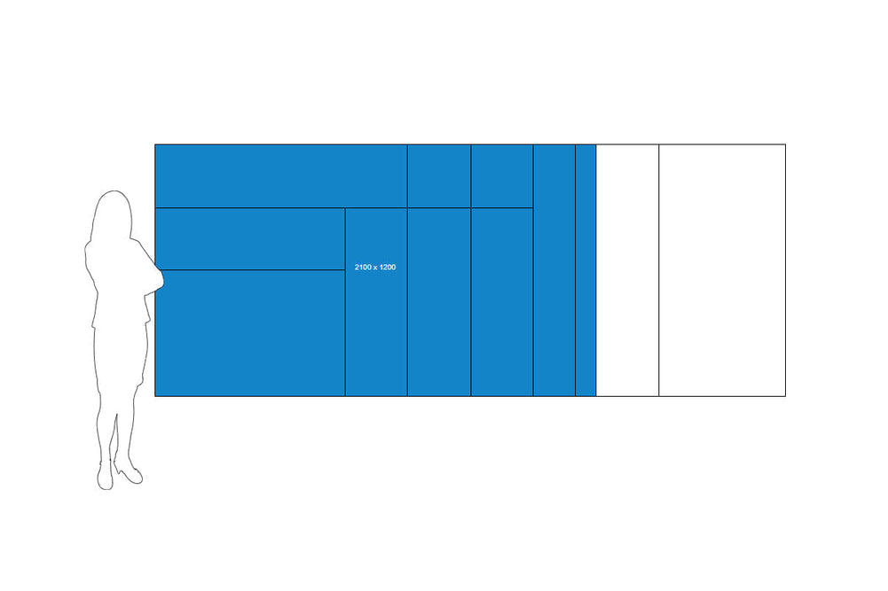 Vision Slim Magnetic Whiteboard [2100L x 1200W]-black  