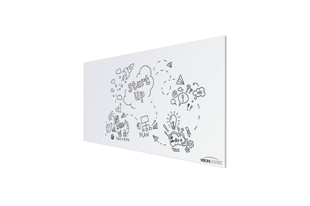 Vision Slim Magnetic Whiteboard [900L x 600W]-silver  