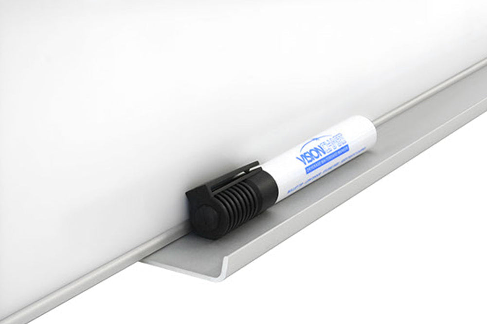 Vision Slim Magnetic Whiteboard [900L x 600W]-black  