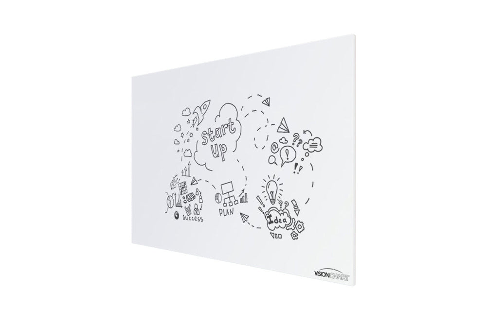 Vision Slim Magnetic Whiteboard [900L x 900W]-white  