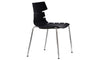 Wave - Cafe / Breakout Area Side Chair 4 Leg White / Black Shell - Thumbnail 1 
