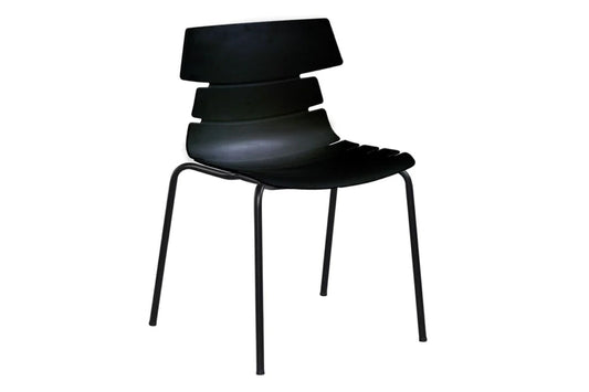 Wave Plastic Chair - 4 Leg Base Jasonl black leg black 