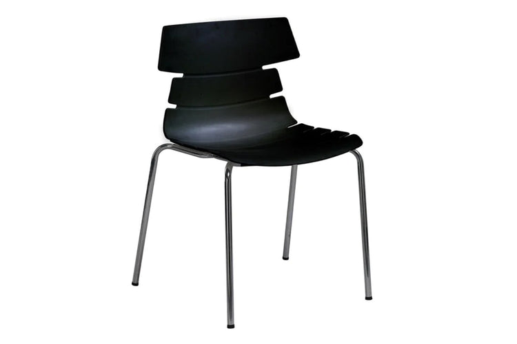 Wave Plastic Chair - 4 Leg Base Jasonl chrome leg black 