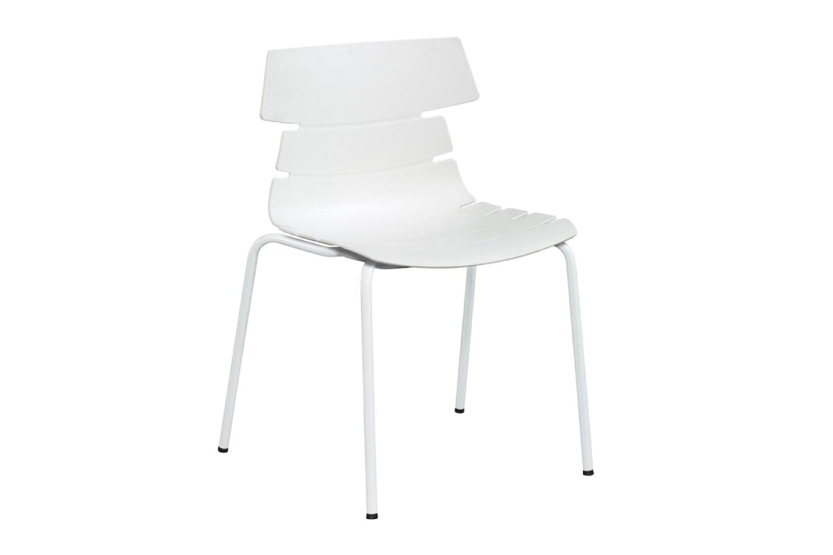 Wave Plastic Chair - 4 Leg Base Jasonl white leg white 
