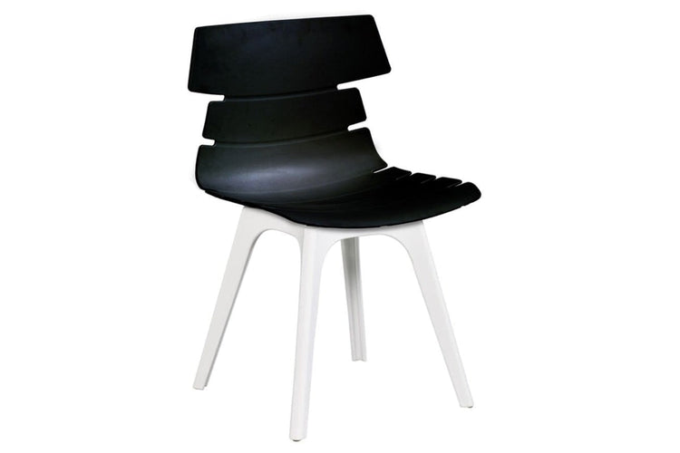 Wave Plastic Chair - Dart Base Jasonl white leg black 