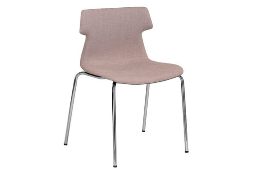 Wave Visitor Chrome Chair - 4 Leg Jasonl pink 