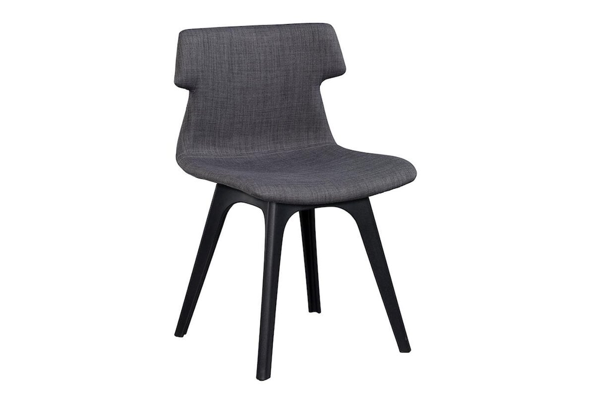 Wave Waiting Room Chair - Dart Base Jasonl black grey upholstered 