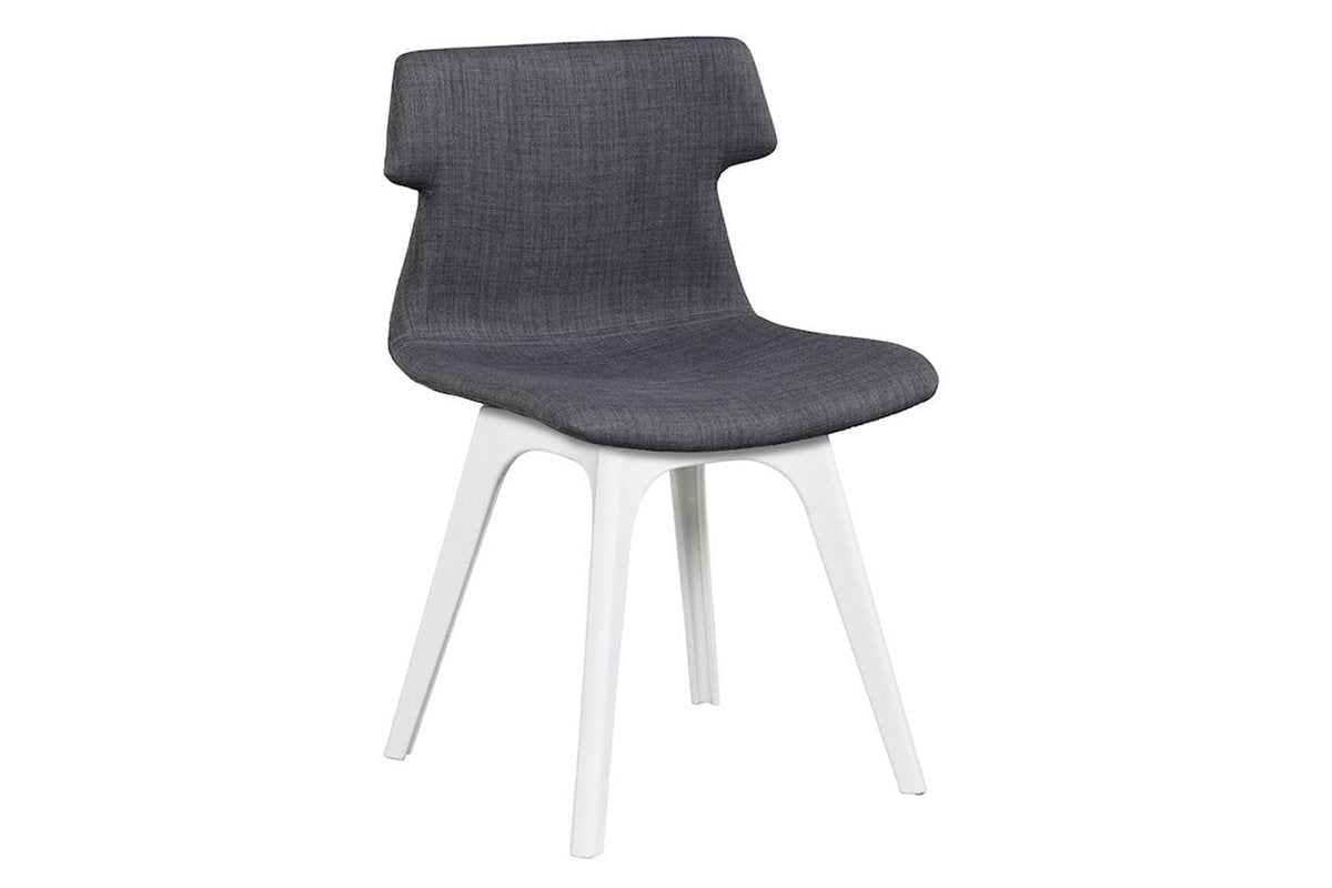 Wave Waiting Room Chair - Dart Base Jasonl white grey upholstered 