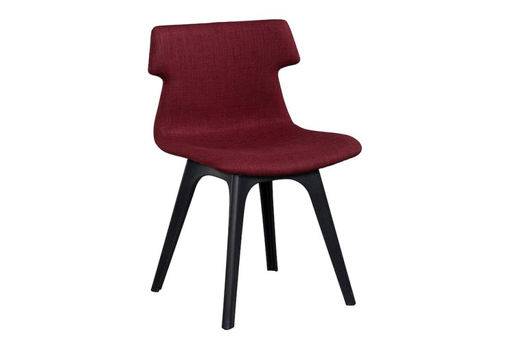Wave Waiting Room Chair - Dart Base Jasonl black burgundy upholstered 