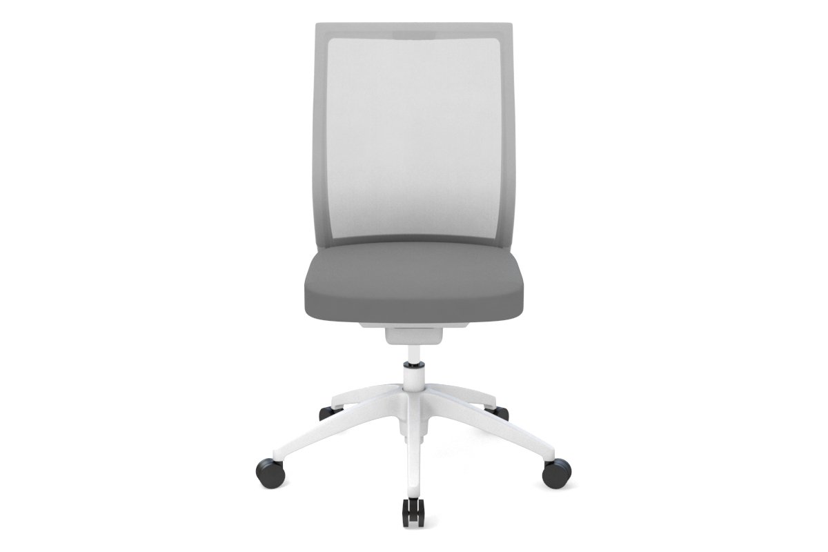 You Beauty Managerial Mesh Chair - White [No headrest] Jasonl no arms 