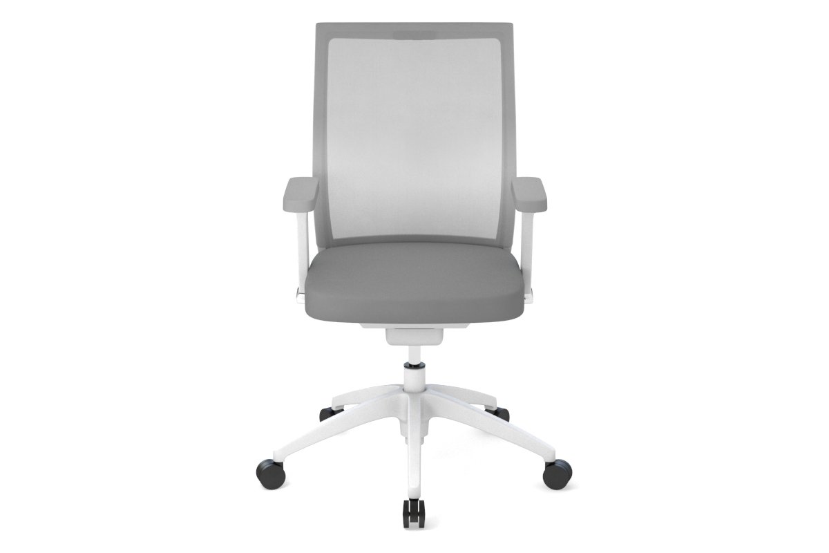 You Beauty Managerial Mesh Chair - White [No headrest] Jasonl height adjustable arms 