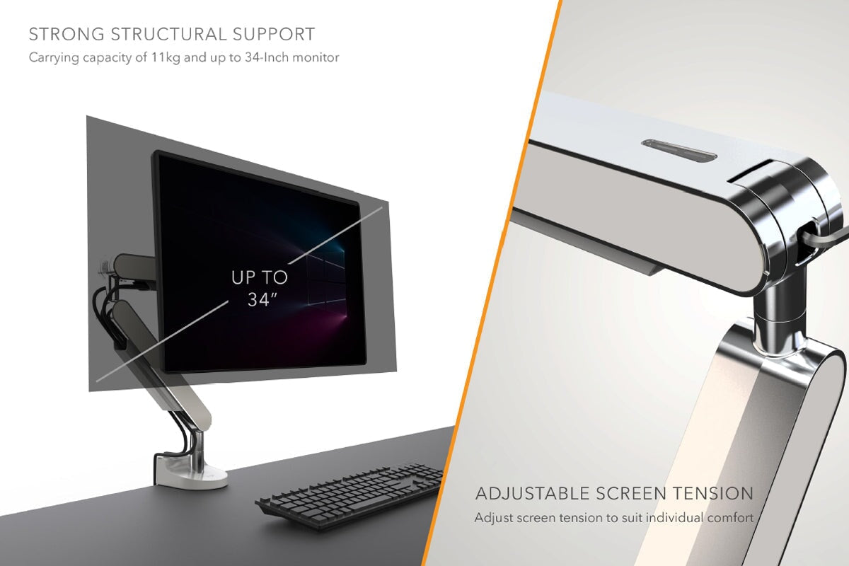 Adjustable Dual Monitor Arm, M8.1