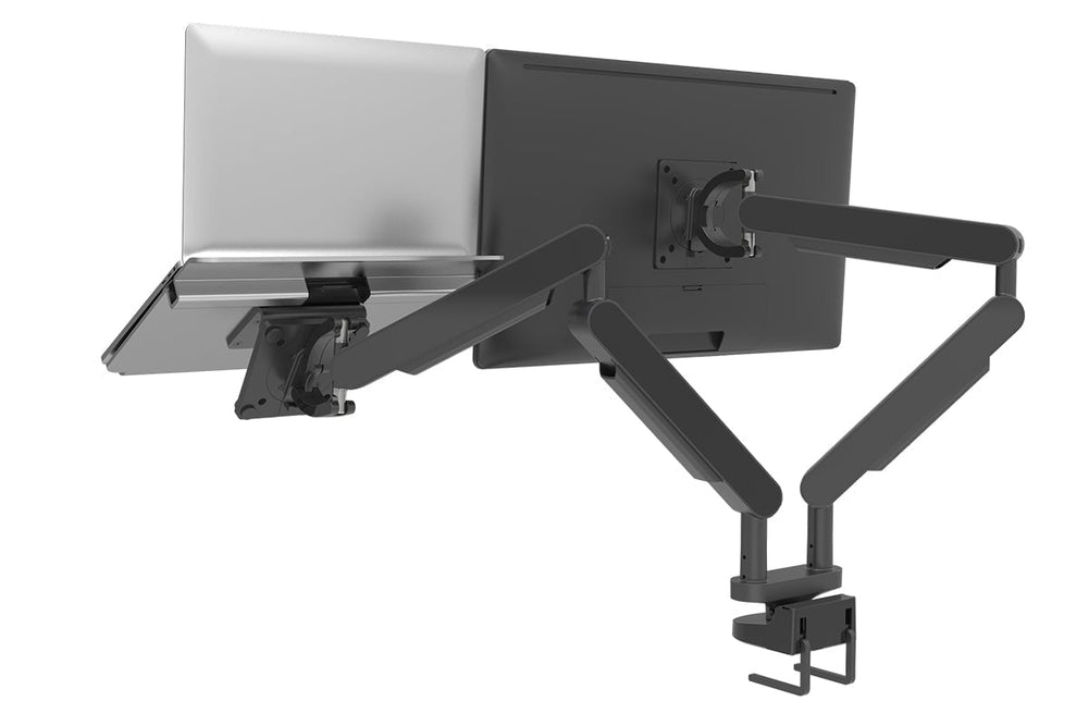 Zgo Dynamic Dual Monitor Arms-black tray none