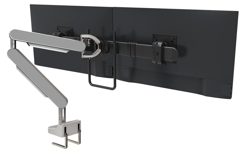 Zgo Dynamic Single Monitor Arm-polished arm black crossbar grey