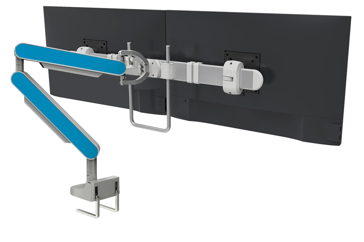 Zgo Dynamic Single Monitor Arm jasonl silver arm silver crossbar blue