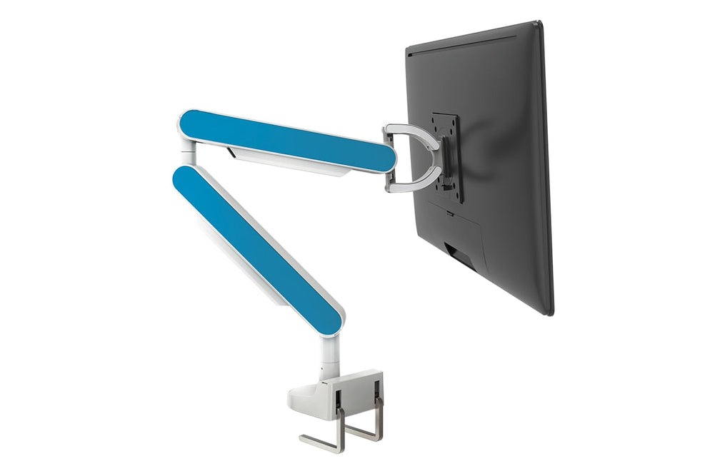 Zgo Dynamic Single Monitor Arm-white arm none blue