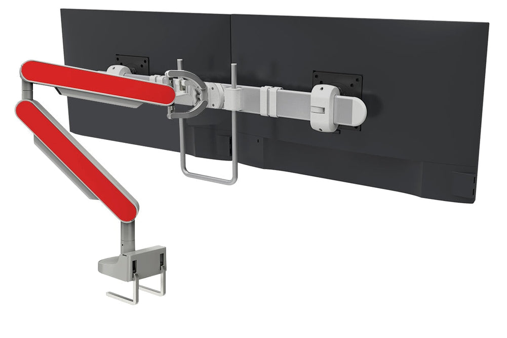 Zgo Dynamic Single Monitor Arm-silver arm silver crossbar red