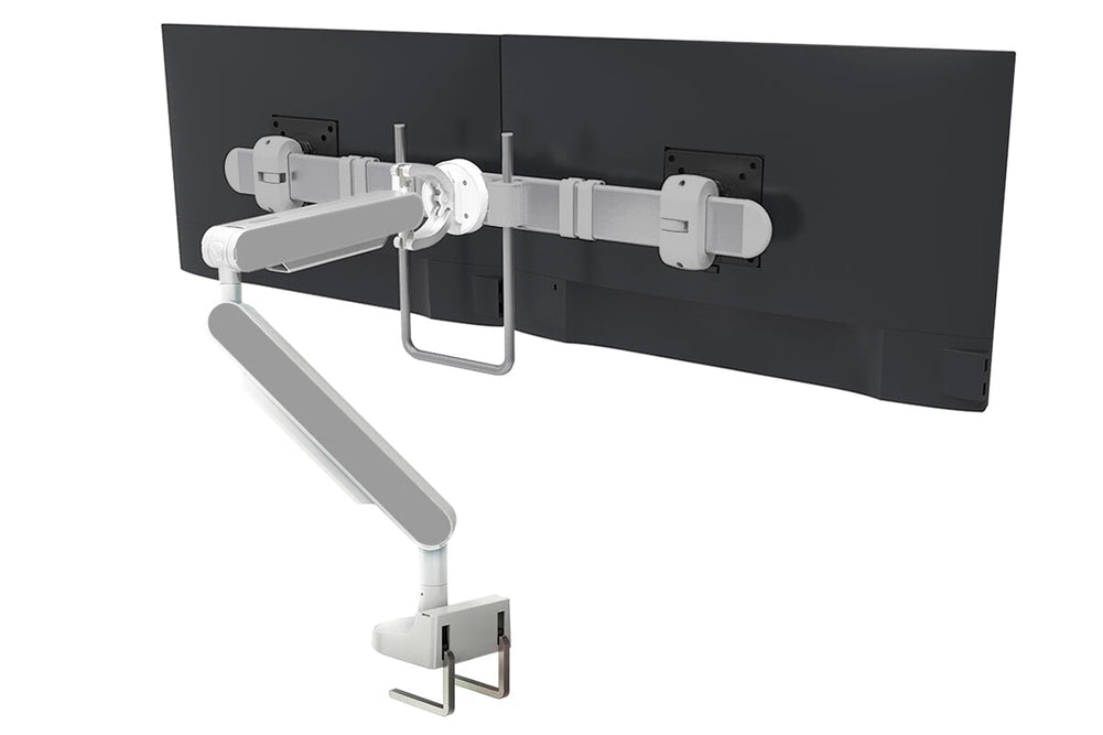 Zgo Dynamic Single Monitor Arm-white arm silver crossbar grey