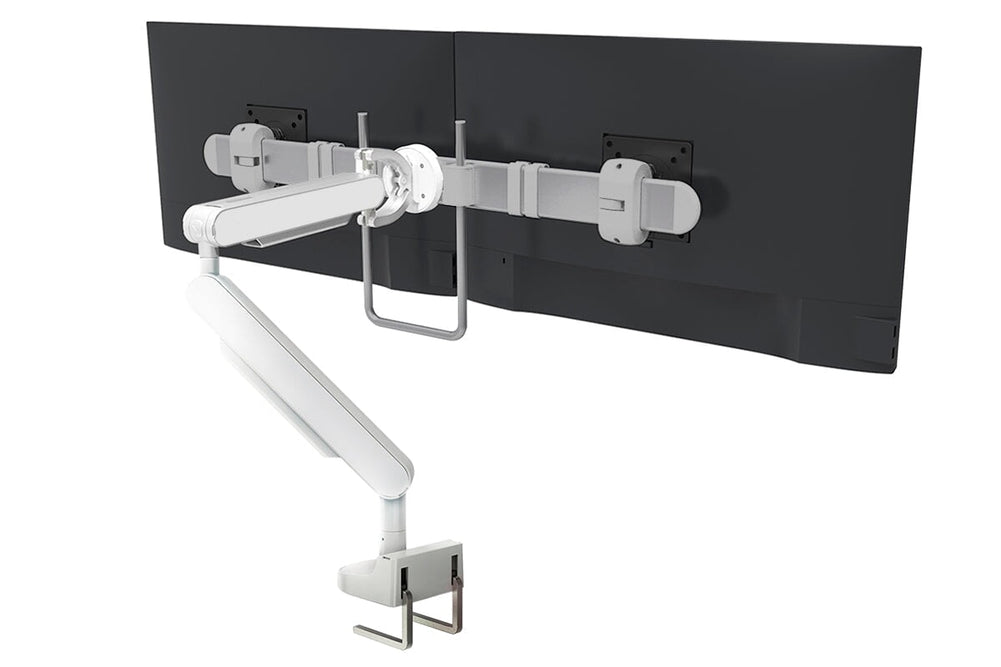Zgo Dynamic Single Monitor Arm-white arm silver crossbar none