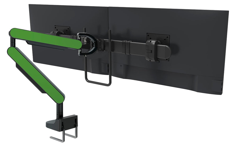 Zgo Dynamic Single Monitor Arm-black arm black crossbar green