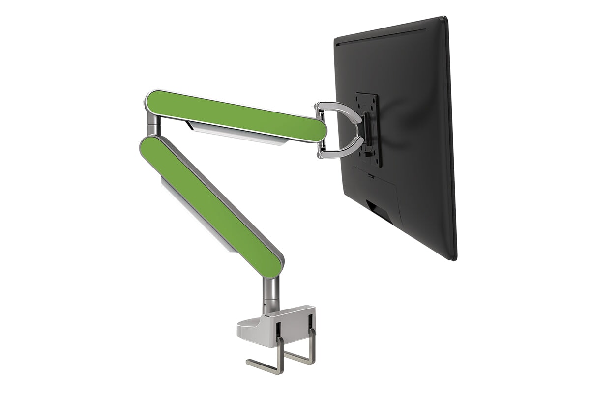 Zgo Dynamic Single Monitor Arm jasonl silver arm none green