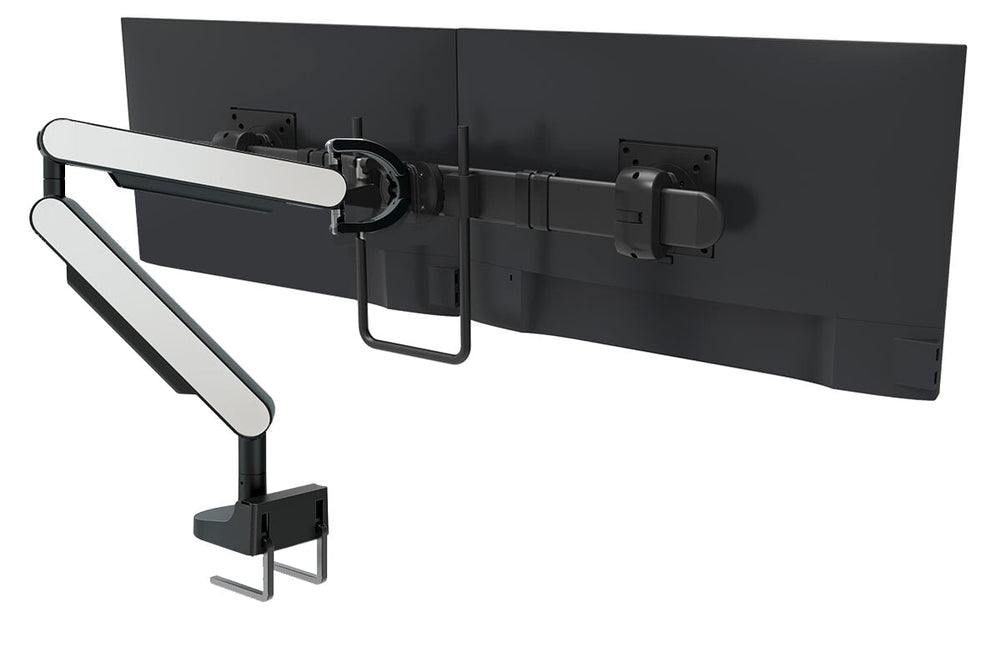 Zgo Dynamic Single Monitor Arm-black arm black crossbar grey