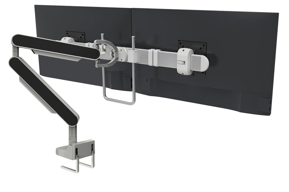 Zgo Dynamic Single Monitor Arm-silver arm silver crossbar black